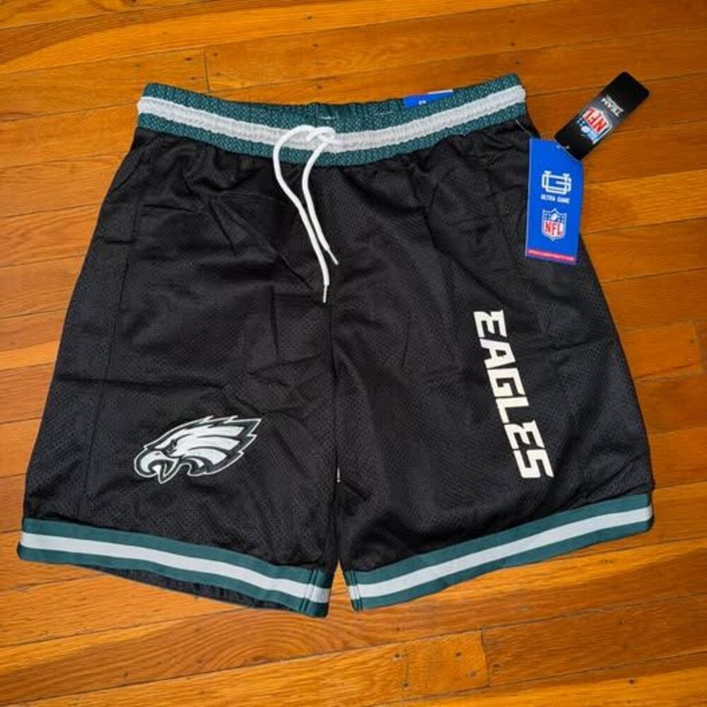 NFL PHILADELPHIA EAGLES Black Mesh Shorts, M